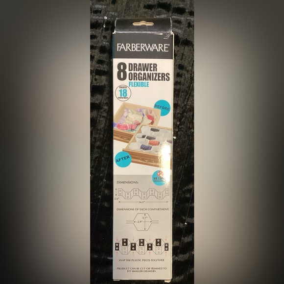 Farberware Flexible Drawer Organizers - White and Gray - Picture 4 of 7